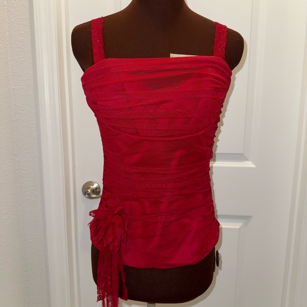 Cache Vibrant Red Tank Top